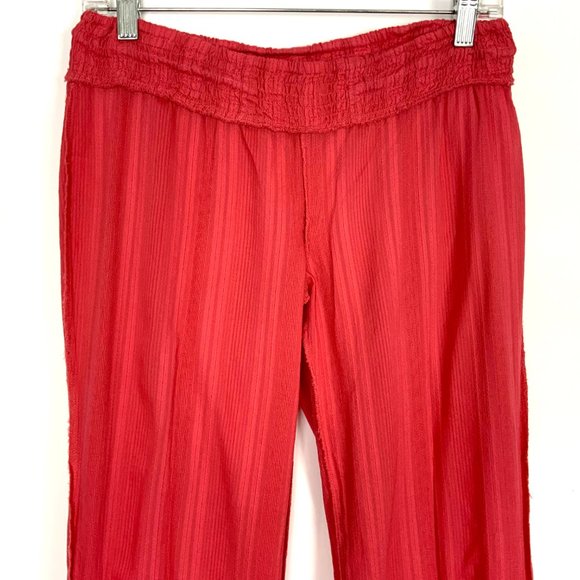 Billabong Coral Red Cotton Elastic Waist Beach Vacation Pants Small - Picture 11 of 16